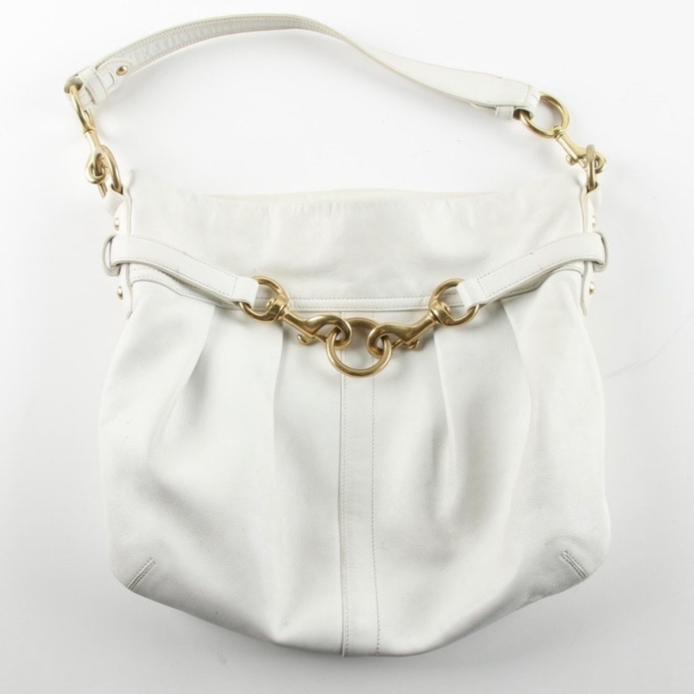 Coach White Leather Purse Handbag - J05S-8B15